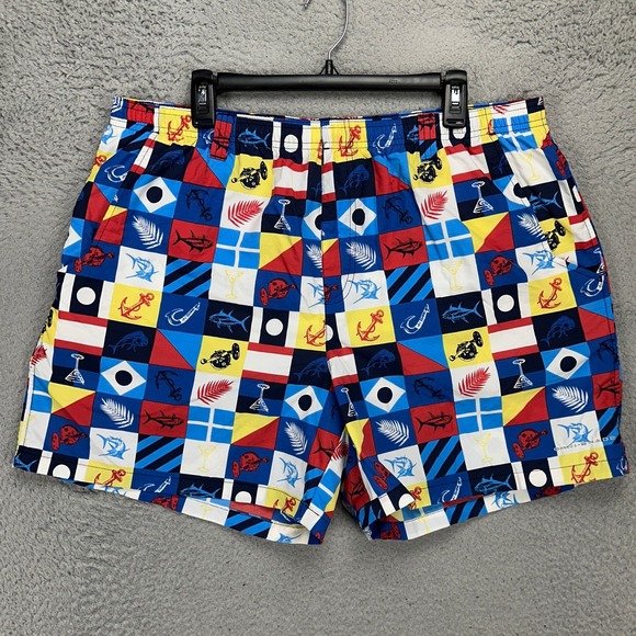 Columbia PFG Men Swim Trunks XL Multi Fishing Board Shorts Mesh Lined Drawstring - Picture 1 of 10